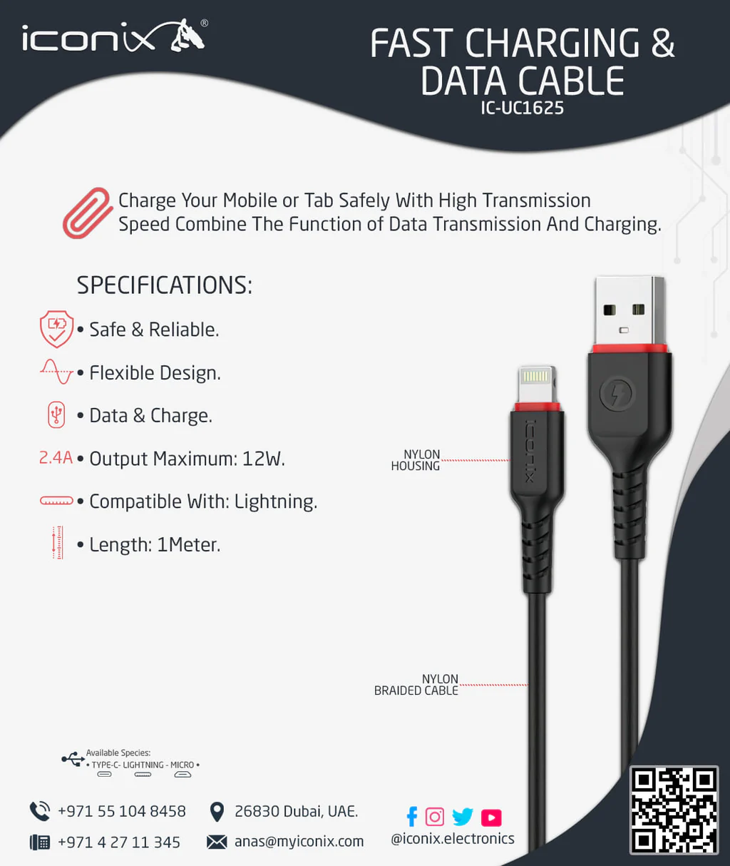 iConix-iC-UC-1625-Data-Charging-Cable-2.4-MAH-Iphone-Restockits